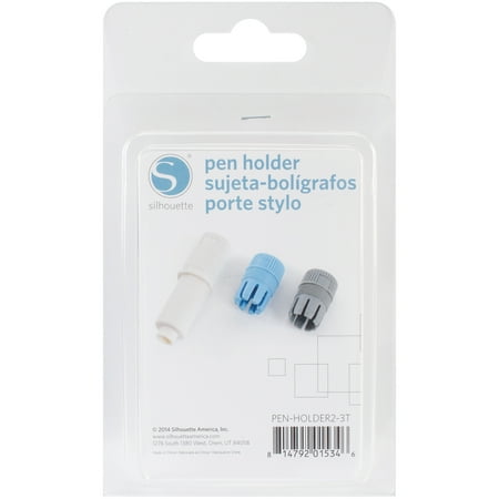 Silhouette Pen Holder W/Adapters-Small Blue, Medium White & Large Gray