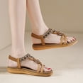 thumbnail image 6 of Walking Shoes Women, Orthopedic Shoes for Women Wide Width, Womens Sandals Arch Support Summer Beach Sandals Comfort Walking Shoes Bohemian Flip Flops Sandals for Women, Camel 5, 6 of 9