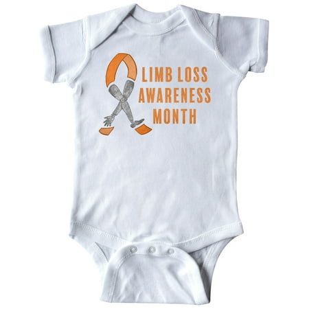 

Inktastic Limb Loss Awareness Prosthetic Leg and Arm Orange Ribbon Gift Baby Boy or Baby Girl Bodysuit