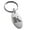 Silver, variant on Stainless Steel Letter K Initial Metro Retro Monogram Engraved Small Oval Charm Keychain Keyring