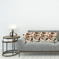 thumbnail image 2 of Ambesonne Monstera Throw Pillow Cover Pack of 4, Abstract Mid Century Leaf, 4 Pcs-24" x 24", Redbrown Dusk Black, 2 of 5