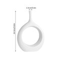 thumbnail image 4 of Jarrón De Cerámica Nórdica Para Donas, Florero Circular De Cerámica Con Diseño Hueco, Maceta De Flores Secas Hecha A Mano Muyoka Hogar, 4 of 6