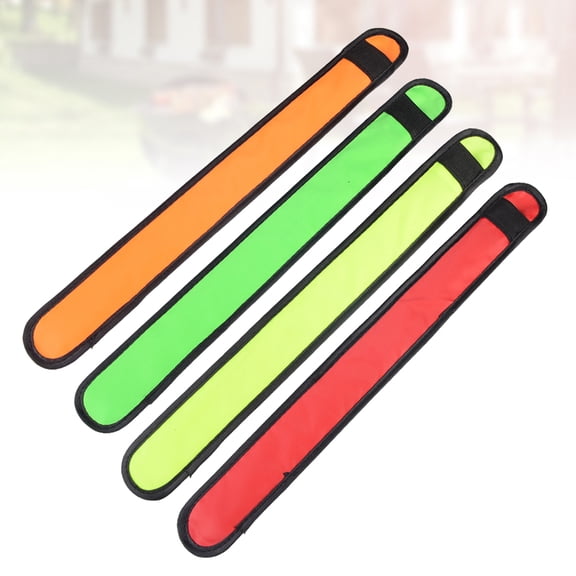 EXHUMKY 4Pcs Riding LED Slap Bracelets Comfortable Snap Wristbands for Evening Jogging