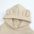 thumbnail image 4 of Wxolcjlv Toddler Boys Pullover Hoodie 3D Bear Ears Solid Design Long Sleeve Cute Casual Hooded Sweatshirt, Sizes 4-12, 4 of 7