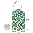 thumbnail image 4 of Disketp 1 Luggage Tag For Suitcase,Leopard Print St. Patrick'S Day Leather Baggage Tag With Stainless Steel Loop Privacy Cover For Women Men Girls, 4 of 5