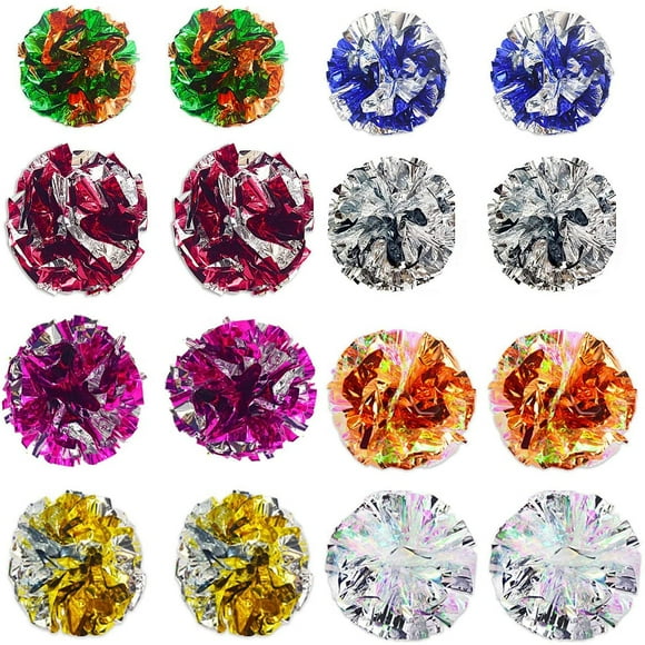IGUOHAO Mylar Crinkle IGUOHAO s for Cats,16 Pack Crinkle IGUOHAO s Cat IGUOHAO - -