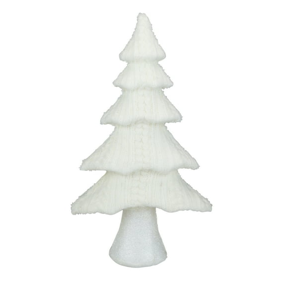 Northlight Cable Knit Christmas Tree Decoration - 16.75" - Cream