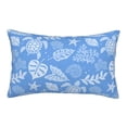 thumbnail image 3 of ZNDUO Rectangular Plush Cushion Cover, Ocean Cartoon Blue Creature Pattern Non-Pilling Hidden Zip Bedroom Sofa Pillowcases, 16"x24", 3 of 8