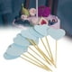 thumbnail image 5 of Inteprter 30pcs Corazón de Patrón Recoger Adhesivo Fieltro Palillos Cóctel Sandwich Decoración del hogar Papel y azul claro Inteprter JJ17337-09, 5 of 5