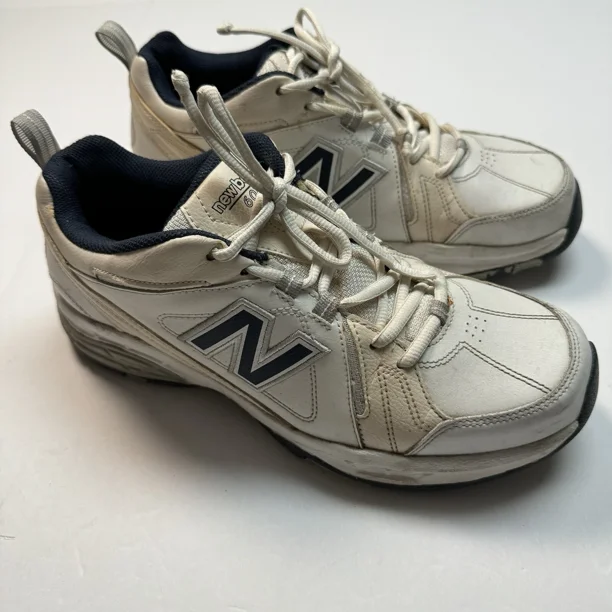 New Balance (MX608V3W) Men's 608 V3 White/ Navy Cross Trainer Shoes Size: 9