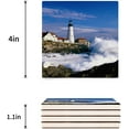 thumbnail image 3 of FMSHPON Lighthouse and Wave Beautiful Scene Set of 8 Coaster for Drinks, Absorbent Ceramic Stone Coasters Cup Mat with Cork Base for Home Kitchen Room Coffee Table Bar Decor, 3 of 4