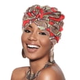 thumbnail image 1 of Turban Multicolore pour Femmes, Couverture de Cheveux Florale Bohème Ethnique, Bonnet pour Femmes Cancer, 1 of 4