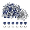thumbnail image 1 of Unique Bargains 100PCS Grommets Eyelets 1/6 Inch (4mm) ID Hole Metal Self Backing Eyelet with Washers for Leather Royal Blue, 1 of 7