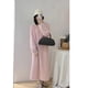 thumbnail image 2 of Vestido largo de visón sintético para mujer, otoño e invierno, estilo relajado, blanco suave, por encima de la rodilla, para mujer, 2 of 4