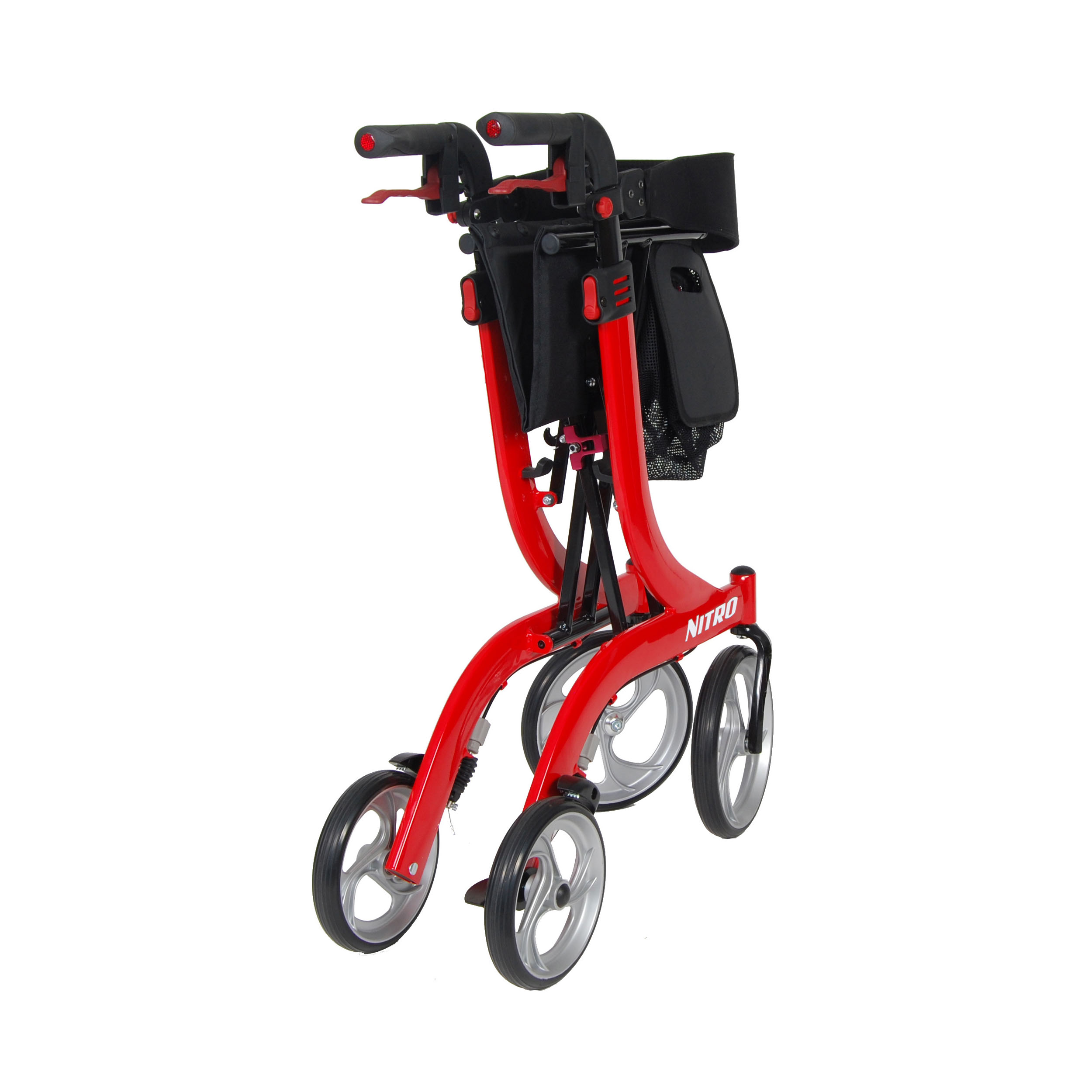 Drive Medical Nitro Euro Style Rollator Rolling Walker, Red - image 5 of 12