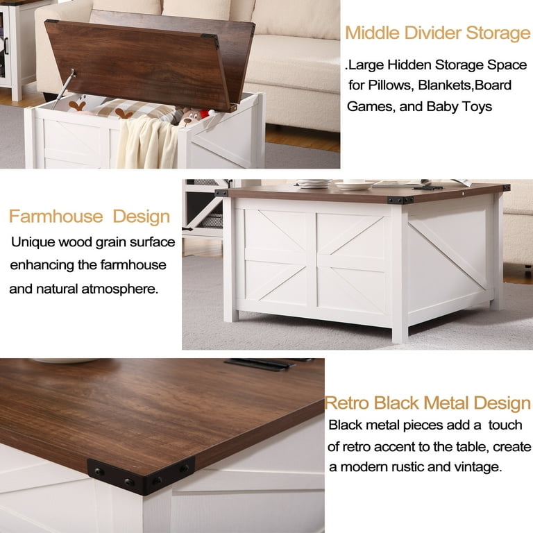 Black Metal And Natural Wood Hinged-Top Side Table Black Metal And Natural Wood Hinged-Top Side Table