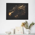 thumbnail image 6 of Balery Black And Gold Fire Dragon Pattern Canvas Decorative Picture – 30x40in Premium Wall Art, Modern Canvas Print for Home Decor（Horizontal）, 6 of 6