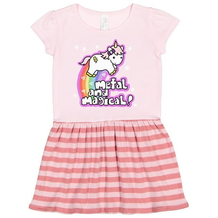 

Inktastic Metal & Magical Unicorn Gift Toddler Girl Dress
