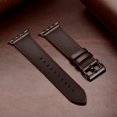 thumbnail image 5 of Compatible con Apple Watch Band 45 mm 44 mm 42 mm, correa de repuesto de correa de cuero genuino compatible con Apple Watch Series 7/6/5/4/3/2/1/SE, marrón oscuro JFHHH pequeña, 5 of 5