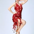 thumbnail image 7 of Oplxuo Women's Sequins Tassel Dance Costume 1920s Flapper Cocktail Party Dresses Rumba Latin Ballroom Salsa Outfits, 7 of 7