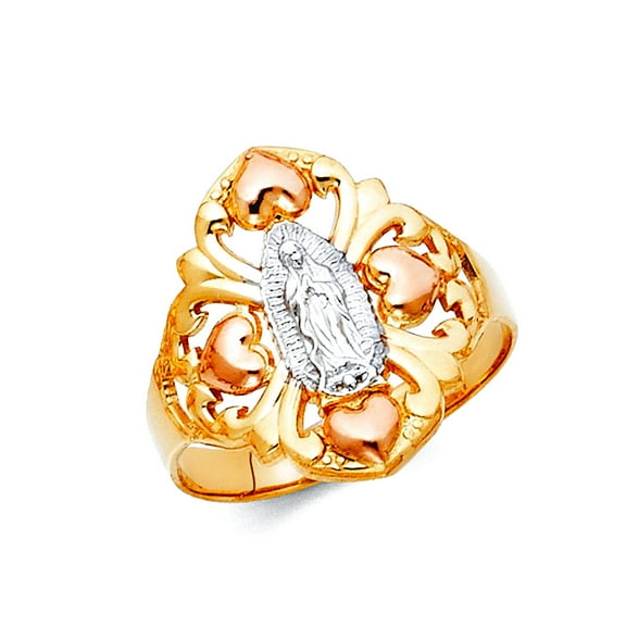 14k Yellow Gold Guadalupe Ring Size 7 Ring for Women - 2.7 Grams