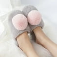 thumbnail image 4 of Ladies Plush Slip On Winter Warm Bedroom Shoes Non Slip House Slippers for Women Men, 4 of 8
