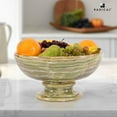 thumbnail image 2 of Radicaln Green Marble Fruit Bowl 10" | Handmade Natural Stone Decorative Bowl, Fruit Basket & Banana Holder | Elegant Dish for Kitchen Counter, Dining Table & Coffee Table Décor, 2 of 6