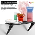 thumbnail image 3 of TV Monitor Rack Screen Top Storage Shelf Holder Home No-drill Computer Multi-functional Organizer Bracket  LCD Display Racks, 3 of 13