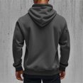 thumbnail image 6 of TOWED22 Men's Fleece Hoodie Casual Long Sleeve 1/4 Zipper Pullover Sweatshirts(Grey,XL), 6 of 8
