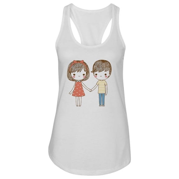 Lovely Couple Holding Hands Tank Women -Image by Shutterstock, Female x-Large