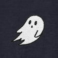 thumbnail image 2 of Dalix Ghost Embroidered Cropped Flowy Soft Cotton Short Sleeve T Shirt Womens in Heather Navy S Small, 2 of 5