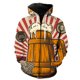 thumbnail image 1 of Sudadera con capucha y cremallera para hombre, con estampado 3D de dibujos animados, estilo informal, de manga larga, estilo Harajuku, de gran tamaño, unisex, 2024, 1 of 6