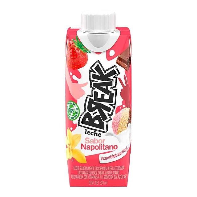 Leche Break napolitano 330 ml