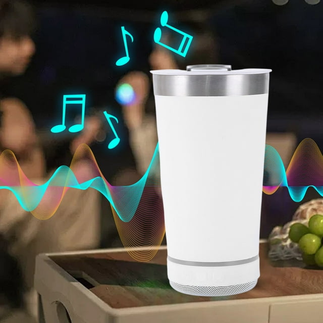 Bluetooth Speaker 16OZ Tumbler Stainless Steel Cup With Speaker Insulation