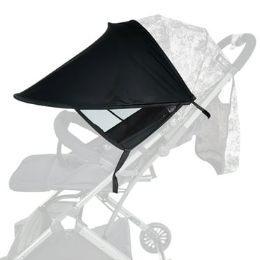 Universal Baby Stroller Sun Cover - Pram Buggy Sunshade and Blackout Blind, Foldable Adjustable Sun Protection Canopy, Anti-UV Umbrella, Stops 99% of Sun's Rays, Waterproof and