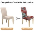 thumbnail image 7 of Artistic and Exotic Paisley Pattern Dining Chair Covers Set of 4 Bohemian Vintage Floral Ethnic Retro Design Washable Polyester Stretch Slipcovers Removable Protector for Classic Home, 7 of 7