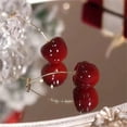 thumbnail image 6 of YANONELRY Cute Sweet Cherry Resin Women Earrings - Y2K Sweet Exquisite Playful Style Trendy Dainty Jewelry - for Women Valentine's Day Earrings Gift, 6 of 6