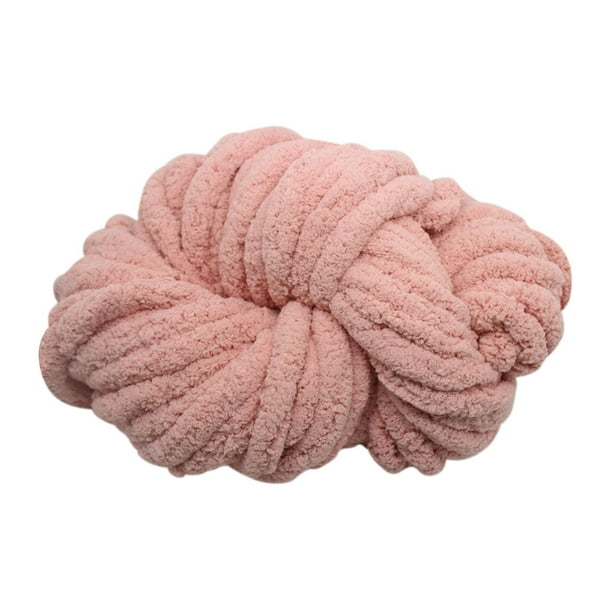 Hilo de chenilla grueso, lavable, calibre 7, fibra acrílica, grueso. Rosa carnoso
