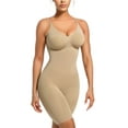 thumbnail image 6 of ToBeInStyle Women's Full Body Slimming Bodysuit Shapers - Mid-Thigh Shorts - Beige, 6 of 6