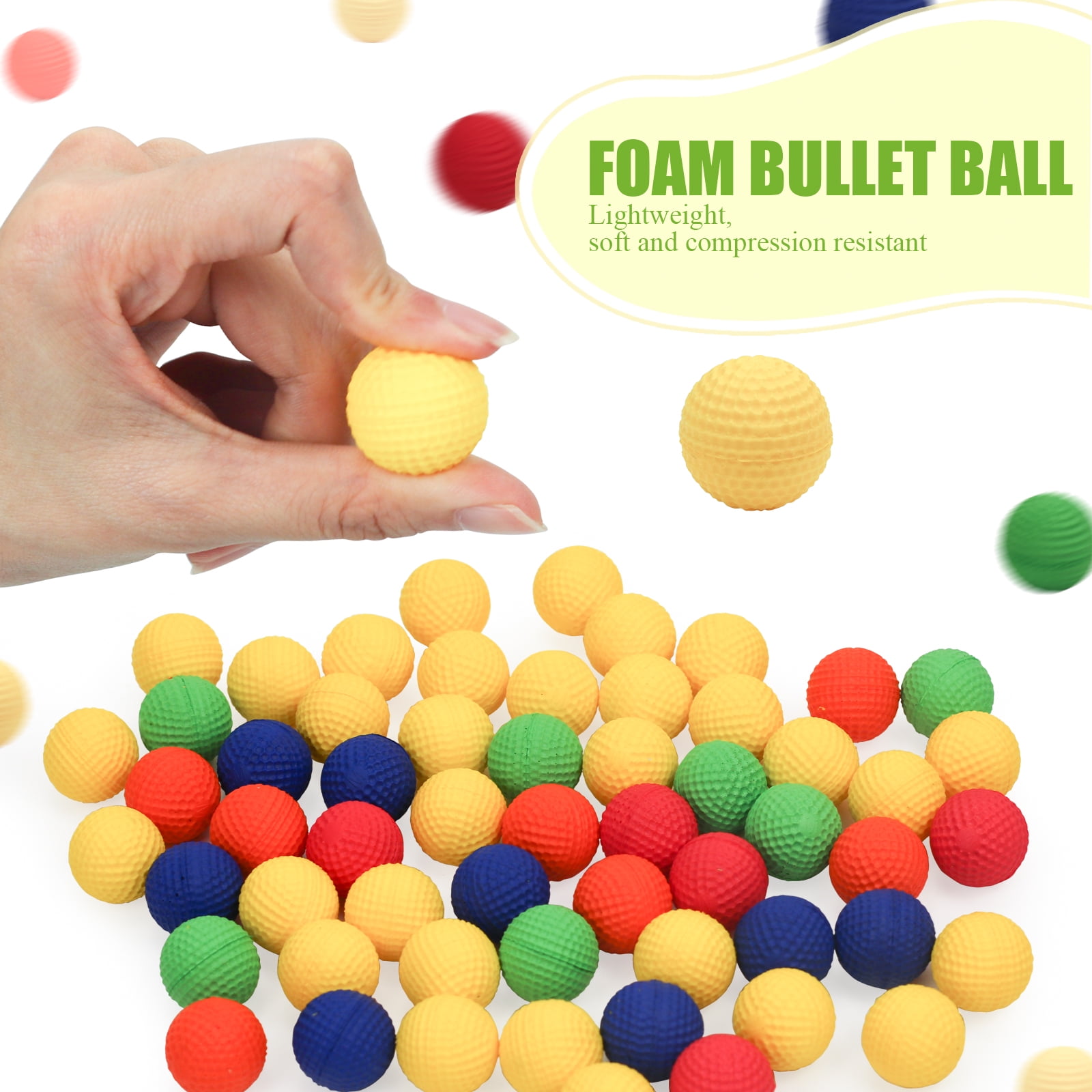 210 Round Refill Pack for Toy Gun, Yellow Bulk Foam Bullet Replacement Balls for Nerf Rival Balls Ammo Compatible with Nerf Rival Gun, Upgraded Foam Bullets Balls Refill Pack for Toy Gun Blasters