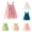 Pink, variant on Toddler Girls Sleeveless Holiday Party Mesh Dress Dance Party Dresses Teal Toddler Dress