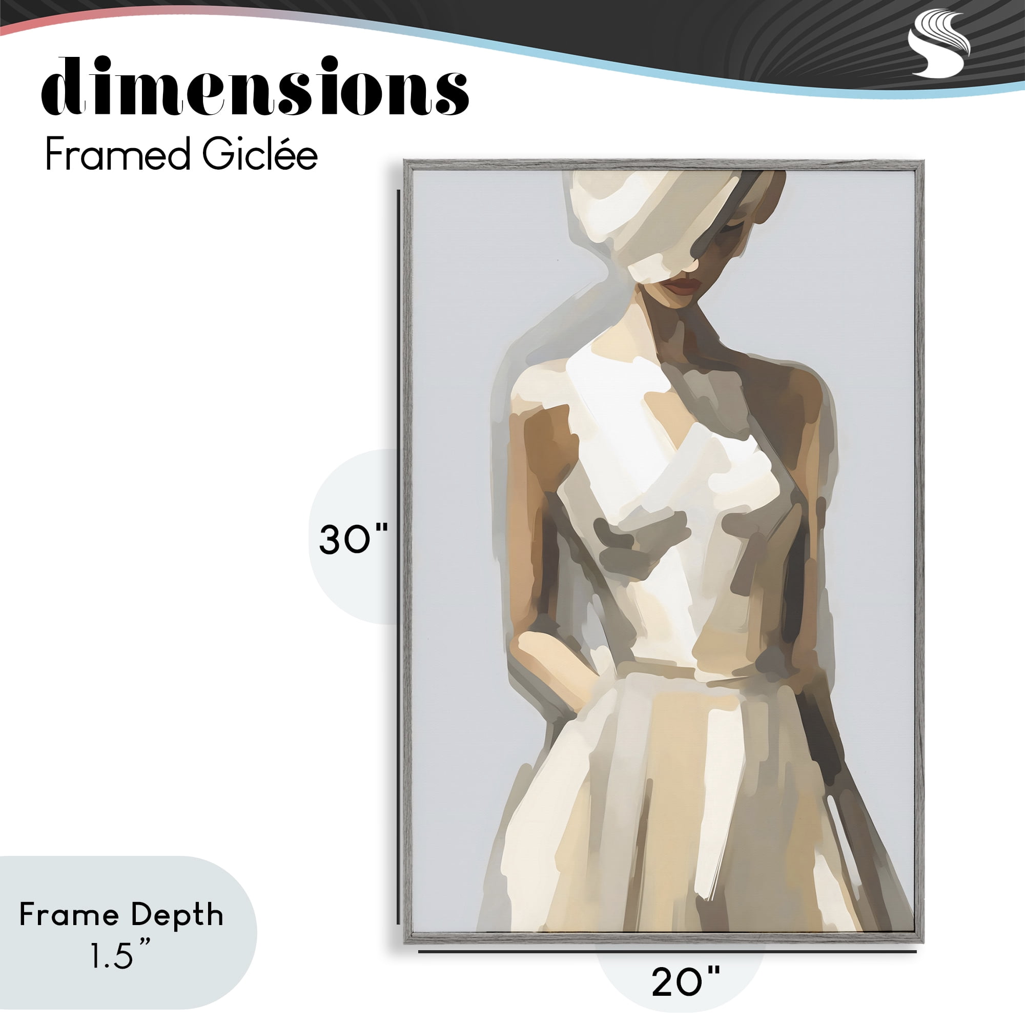 Stupell Industries Sophistication of the Muse Gray Framed Giclee Art, design by Creative Studio