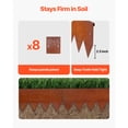 thumbnail image 3 of KFFKFF Corten Steel Landscape Edging, 6-Pack 40 x 6 Inch Metal Edging for Landscaping with 8 Connectors, Flexible Metal Garden Border for Flower Beds, Pathways, and Outdoor Spaces, 3 of 9