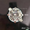 thumbnail image 4 of Womens Ring with Zircon Inlaid Four-Claw Bud Artificial Diamond and Geometric Design for Fashion Jewelry or a European American Look, 4 of 4