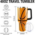 thumbnail image 2 of Basketball Tumbler Basketball Gifts for Men Girls Basketball Coach Gift for Basketball Lovers Basketball Cups Water Bottle 40oz Tumbler with Handle, 2 of 6