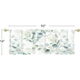 thumbnail image 6 of Sage Green Plant Kitchen Curtains Valances, Eucalyptus Leaves Pattern Semi Sheer Kitchen Valances for Living Room, Rod Pocket Short Window Treatment Decor, 52x18, 6 of 6