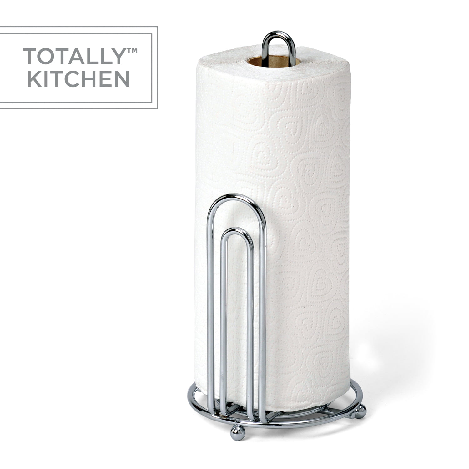 Paper Towel Holder Stainless Steel - One Hand Tear Paper Towel Dispenser  Standing Weighted Base Non Slip, Spring Arm, Stainless Steel Paper Towel  fits in Kitchen Bathroom Countertop Silver - Yahoo Shopping
