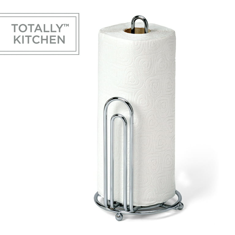 Totally Kitchen Paper Towel Holder, Simple Tear Standing Paper Towel  Dispenser, Heavy Duty Metal Construction, Fits All Size Rolls