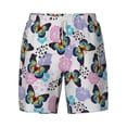 thumbnail image 4 of Lsque Mens Swim Trunks Bright Butterflies1 Pattern - Bathing Suit Compression Liner - Beach Swim Shorts Swimwear - (S-3XL) - Stretch Quick Dry -X-Large, 4 of 9