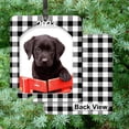 thumbnail image 3 of 2023 Buffalo Plaid Christmas Photo Ornament, Magnetic Easy-Load with Photo Protector, Vertical -Black and White Plaid, 3-Pack, 3 of 7